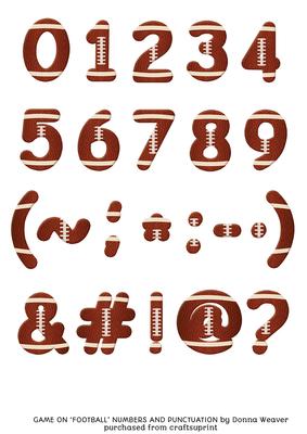 Game on Football Number Sheet