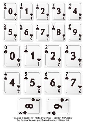 Winning Hand Clubs Number Sheet