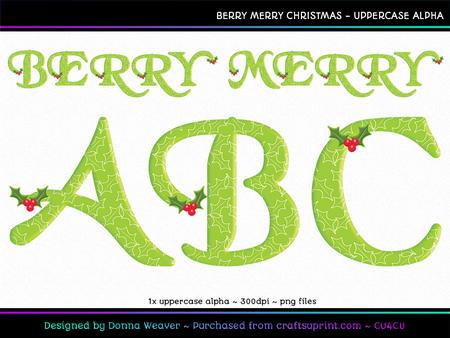 Berry Merry Christmas Uppercase Alpha