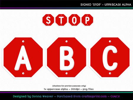 Cu4cu Signed Stop Uppercase Alpha
