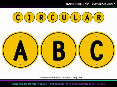 Cu4cu Signed Circular Uppercase Alpha