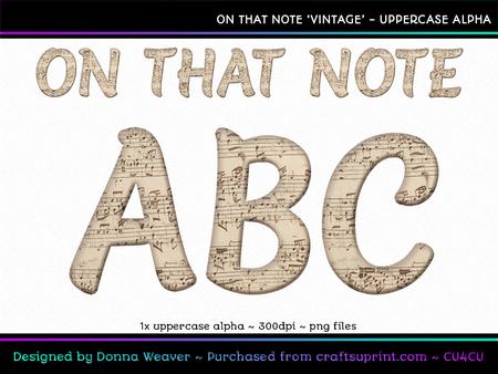 Cu4cu on That Note Vintage Uppercase Alpha