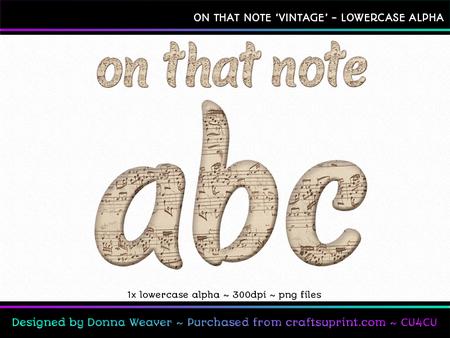 Cu4cu on That Note Vintage Lowercase Alpha