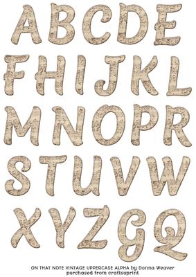 On That Note Vintage Uppercase Alphabet Sheet