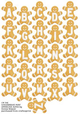 I'm the Gingerbread Man! Uppercase Alphabet Sheet