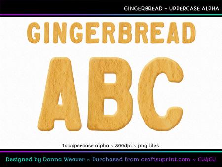 Cu4cu Gingerbread Uppercase Alpha