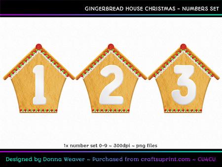 Cu4cu Gingerbread House Christmas Numbers