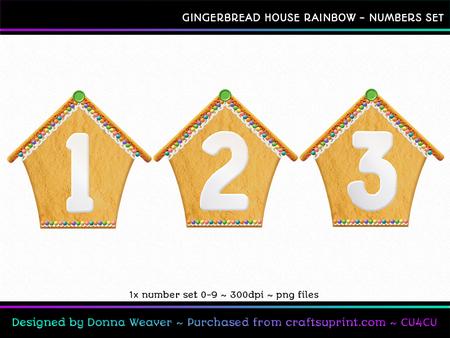 Cu4cu Gingerbread House Rainbow Numbers