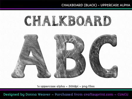 Cu4cu Chalkboard Black Uppercase Alphabet