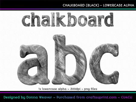 Cu4cu Chalkboard Black Lowercase Alphabet