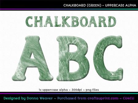 Cu4cu Chalkboard Green Uppercase Alphabet