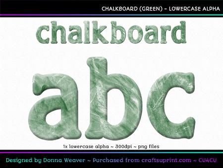 Cu4cu Chalkboard Green Lowercase Alphabet