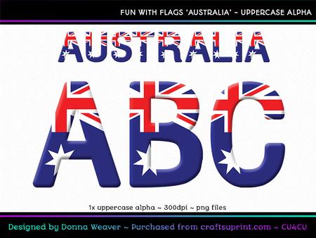Cu4cu Fun with Flags Australia Uppercase Alphabet