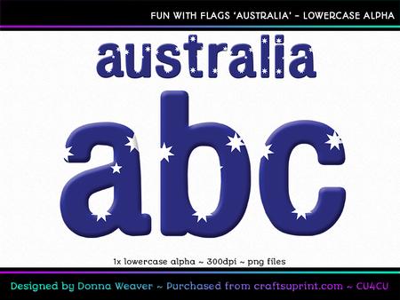 Cu4cu Fun with Flags Australia Lowercase Alphabet