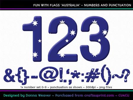 Cu4cu Fun with Flags Australia Numbers and Punctuation