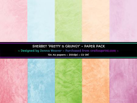 Sherbet Pretty N Grungy A4 Paper Pack Commercial Use