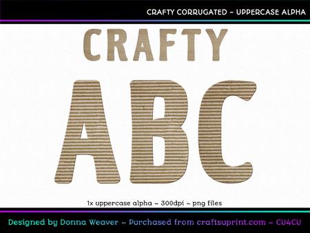 Crafty Corrugated Uppercase Alpha Cu