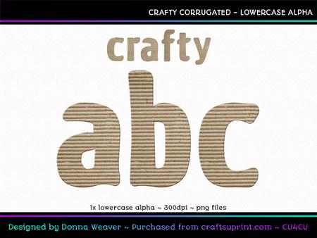 Crafty Corrugated Lowercase Alpha Cu