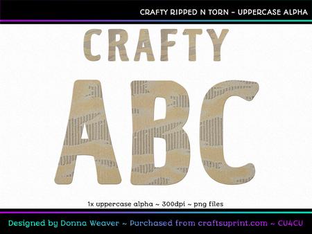 Crafty Ripped N Torn Uppercase Alpha Cu