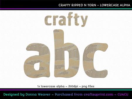 Crafty Ripped N Torn Lowercase Alpha Cu