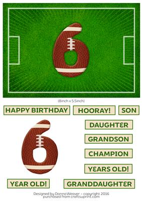 Football Birthday 6 Year Old