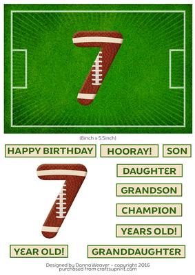 Football Birthday 7 Year Old