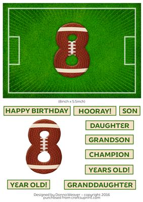 Football Birthday 8 Year Old