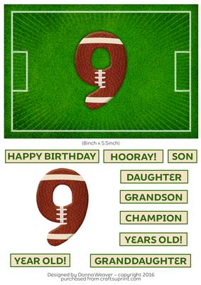 Football Birthday 9 Year Old