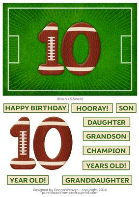 Football Birthday 10 Year Old