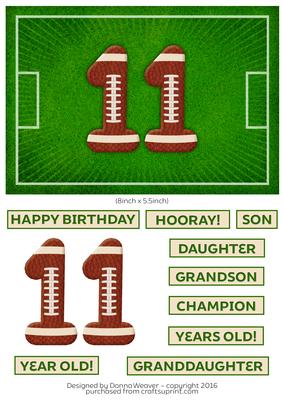 Football Birthday 11 Year Old