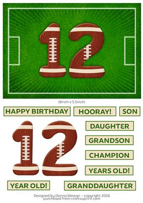 Football Birthday 12 Year Old