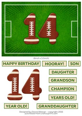 Football Birthday 14 Year Old
