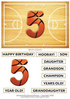Basketball Birthday 5 Year Old