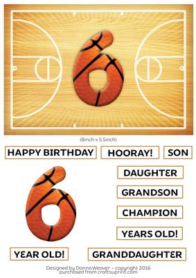 Basketball Birthday 6 Year Old