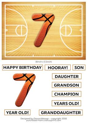Basketball Birthday 7 Year Old