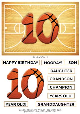 Basketball Birthday 10 Year Old