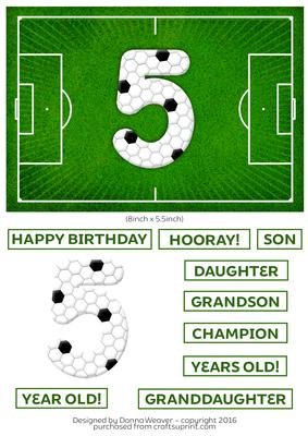 Soccer/football Birthday 5 Year Old