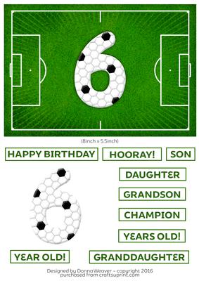 Soccer/football Birthday 6 Year Old