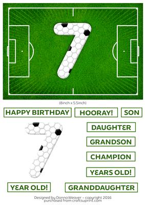Soccer/football Birthday 7 Year Old