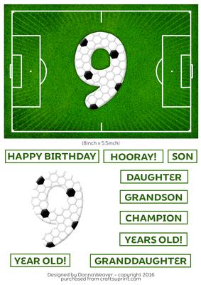 Soccer/football Birthday 9 Year Old