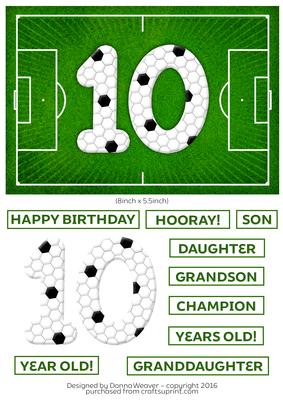 Soccer/football Birthday 10 Year Old