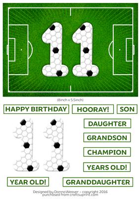 Soccer/football Birthday 11 Year Old