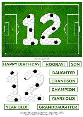 Soccer/football Birthday 12 Year Old