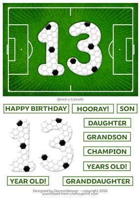 Soccer/football Birthday 13 Year Old
