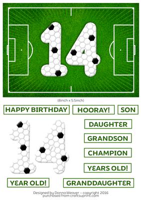 Soccer/football Birthday 14 Year Old