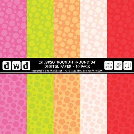 Calypso 12x12inch Round N Round04 Paper Pack Commercial Use