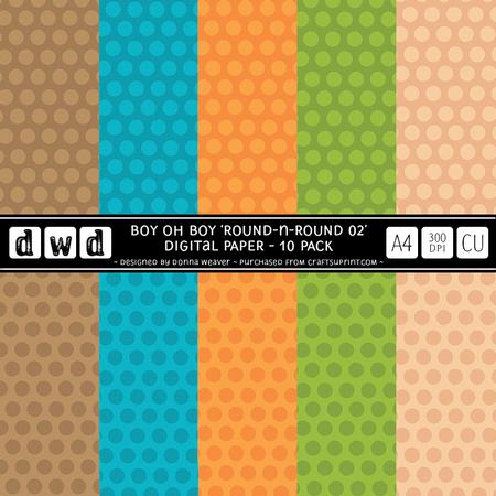 Boy Oh Boy A4 Round N Round01 Paper Pack Commercial Use