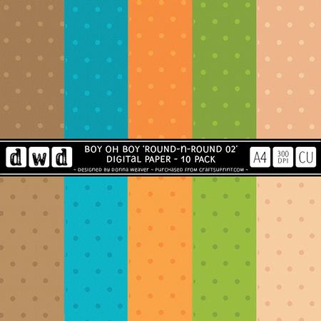Boy Oh Boy A4 Round N Round02 Paper Pack Commercial Use