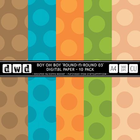 Boy Oh Boy A4 Round N Round03 Paper Pack Commercial Use