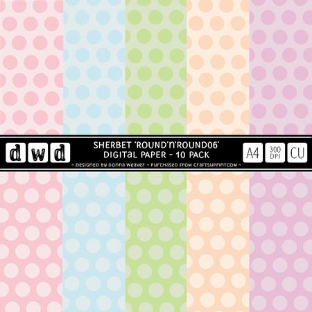 Sherbet A4 Round N Round06 Paper Pack Commercial Use